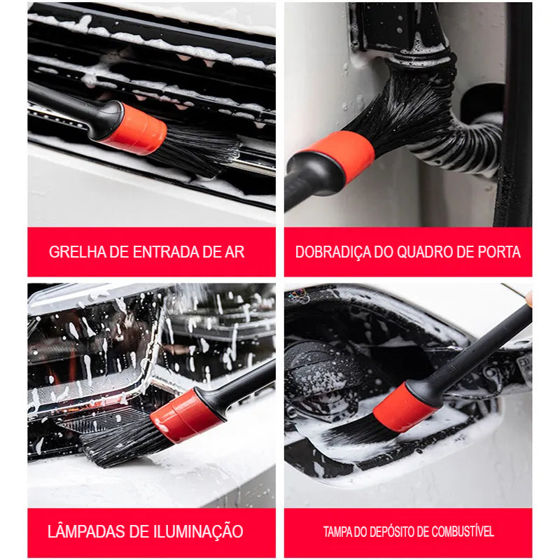 Conjunto de Ferramentas de Limpeza Automotiva - 6 ou 12 peças