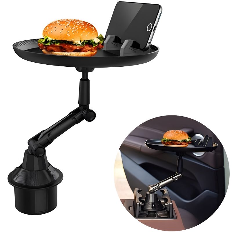 Bandeja Veicular Multifuncional com Porta-Copos - Suporte 360