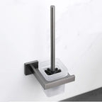 Kit Acessórios Para Banheiro 5 Peças Inox Grafite Escovado