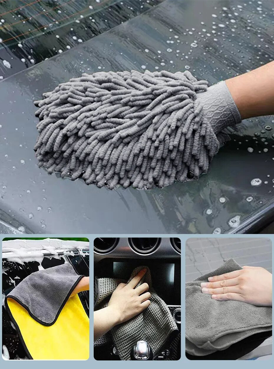 Conjunto de Ferramentas de Limpeza Automotiva - 6 ou 12 peças