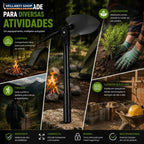 Pá Tática Dobrável Multifuncional para Camping e Aventura + Bolsa de Transporte Grátis